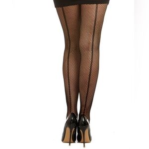 Dreamgirl Fishnet Pantyhose with Back Seam